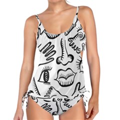 Anatomy Icons Shapes Ear Lips Tankini Set by Celenk