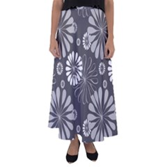 Floral Pattern Floral Background Flared Maxi Skirt by Celenk