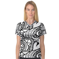 Seamless Tile Background Abstract V-neck Sport Mesh Tee