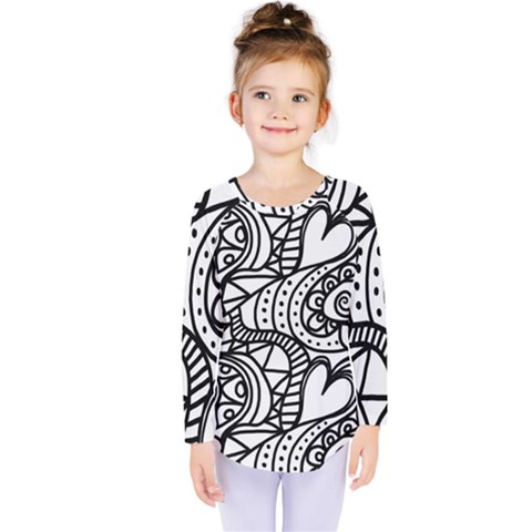 Seamless Tile Background Abstract Kids  Long Sleeve Tee by Celenk