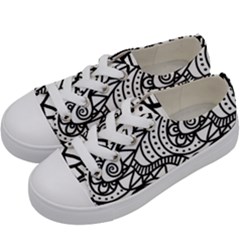 Seamless Tile Background Abstract Kids  Low Top Canvas Sneakers by Celenk