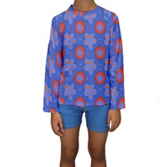 Seamless Tile Repeat Pattern Kids  Long Sleeve Swimwear by Celenk