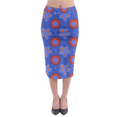 Seamless Tile Repeat Pattern Midi Pencil Skirt by Celenk