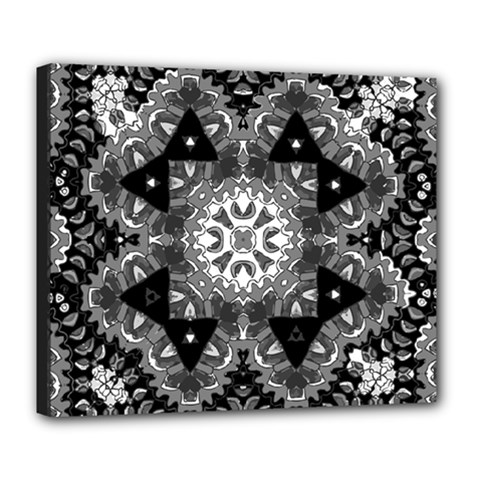 Mandala Calming Coloring Page Deluxe Canvas 24  X 20   by Celenk