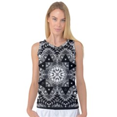 Mandala Calming Coloring Page Women s Basketball Tank Top by Celenk