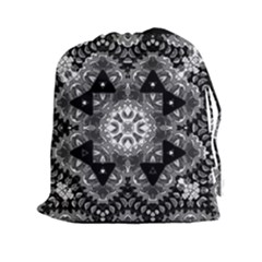 Mandala Calming Coloring Page Drawstring Pouches (xxl) by Celenk