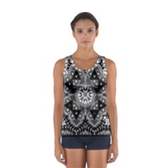 Mandala Calming Coloring Page Sport Tank Top  by Celenk