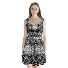 Mandala Calming Coloring Page Split Back Mini Dress  by Celenk