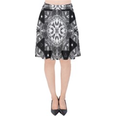 Mandala Calming Coloring Page Velvet High Waist Skirt by Celenk