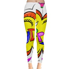 Happy Happiness Child Smile Joy Leggings  by Celenk