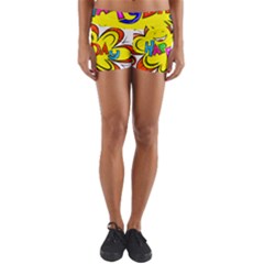 Happy Happiness Child Smile Joy Yoga Shorts by Celenk