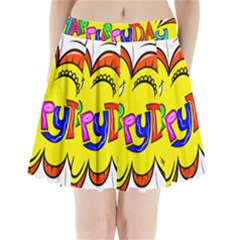 Happy Happiness Child Smile Joy Pleated Mini Skirt by Celenk