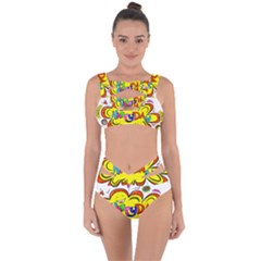 Happy Happiness Child Smile Joy Bandaged Up Bikini Set  by Celenk