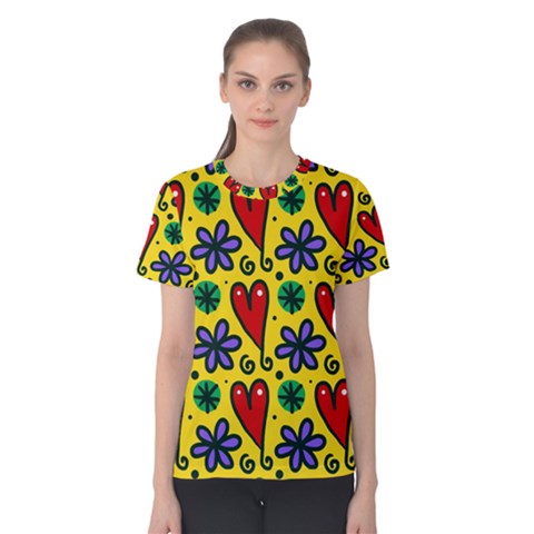 Seamless Tile Repeat Pattern Women s Cotton Tee by Celenk