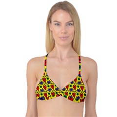 Seamless Tile Repeat Pattern Reversible Tri Bikini Top by Celenk