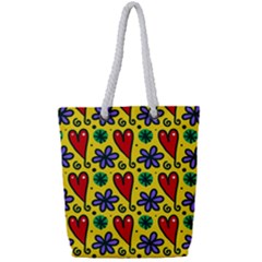 Seamless Tile Repeat Pattern Full Print Rope Handle Bag (small) by Celenk