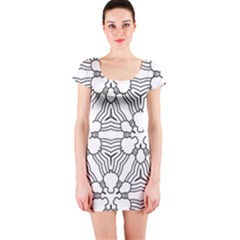 Pattern Design Pretty Cool Art Short Sleeve Bodycon Dress