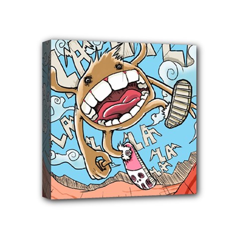 Illustration Characters Comics Draw Mini Canvas 4  X 4  by Celenk