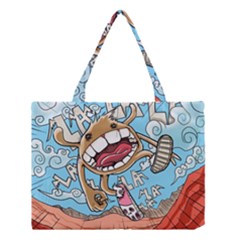 Illustration Characters Comics Draw Medium Tote Bag by Celenk