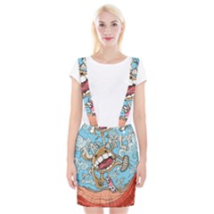 Illustration Characters Comics Draw Braces Suspender Skirt by Celenk