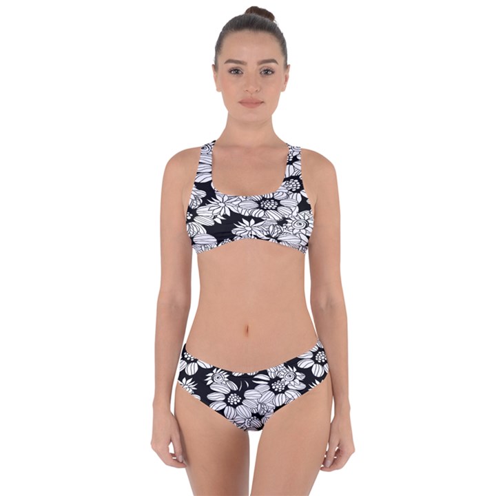 Mandala Calming Coloring Page Criss Cross Bikini Set