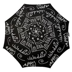 Wedding Chalkboard Icons Set Straight Umbrellas