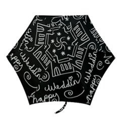 Wedding Chalkboard Icons Set Mini Folding Umbrellas