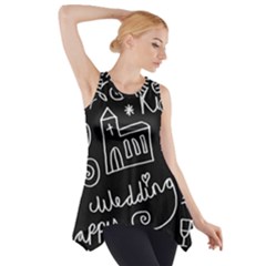 Wedding Chalkboard Icons Set Side Drop Tank Tunic