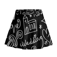 Wedding Chalkboard Icons Set Mini Flare Skirt