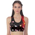 Circle Lines Wave Star Abstract Sports Bra View1