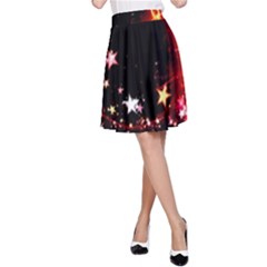 Circle Lines Wave Star Abstract A-line Skirt by Celenk