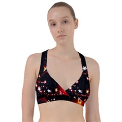 Circle Lines Wave Star Abstract Sweetheart Sports Bra by Celenk