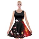 Circle Lines Wave Star Abstract Velvet Skater Dress View1