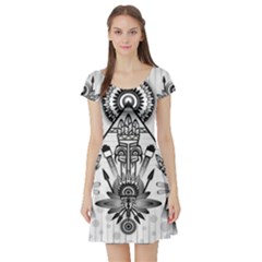 Ancient Parade Ancient Civilization Short Sleeve Skater Dress by Celenk