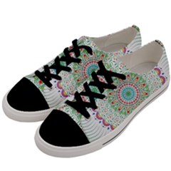 Flower Abstract Floral Men s Low Top Canvas Sneakers by Celenk