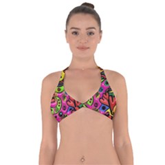 Seamless Texture Pattern Tile Halter Neck Bikini Top by Celenk