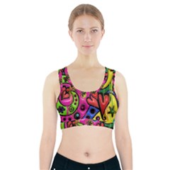 Seamless Texture Pattern Tile Sports Bra With Pocket by Celenk