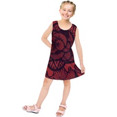 Background Abstract Red Black Kids  Tunic Dress by Celenk