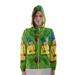 Seamless Repeating Tiling Tileable Hooded Wind Breaker (women) by Celenk