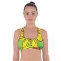 Flower Cartoon Painting Painted Cross Back Sports Bra View1