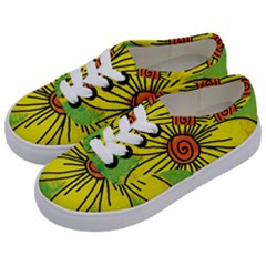 Flower Cartoon Painting Painted Kids  Classic Low Top Sneakers by Celenk