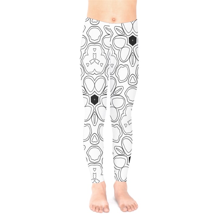 Pattern Zentangle Handdrawn Design Kids  Legging