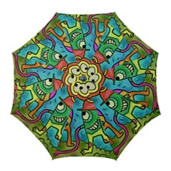 Painting Painted Ink Cartoon Golf Umbrellas by Celenk