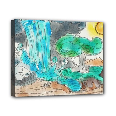 Doodle Sketch Drawing Landscape Canvas 10  X 8  by Celenk