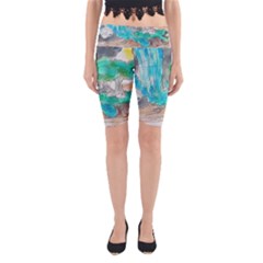 Doodle Sketch Drawing Landscape Yoga Cropped Leggings by Celenk