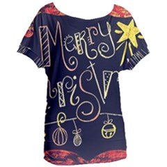 Chalk Chalkboard Board Frame Women s Oversized Tee by Celenk