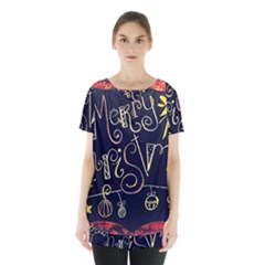 Chalk Chalkboard Board Frame Skirt Hem Sports Top by Celenk