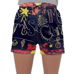 Chalk Chalkboard Board Frame Sleepwear Shorts by Celenk