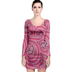 Pattern Doodle Design Drawing Long Sleeve Bodycon Dress by Celenk