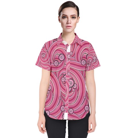 Pattern Doodle Design Drawing Women s Short Sleeve Shirt by Celenk